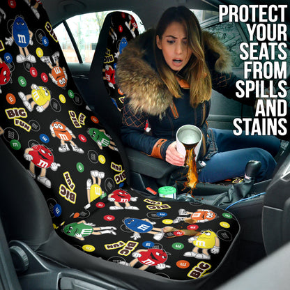 M&M Chocolate Pattern Fantasy Car Seat Covers Ci220523-04