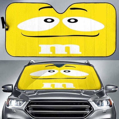 M&M Chocolate Yellow Auto Sun Shades 918b Universal Fit