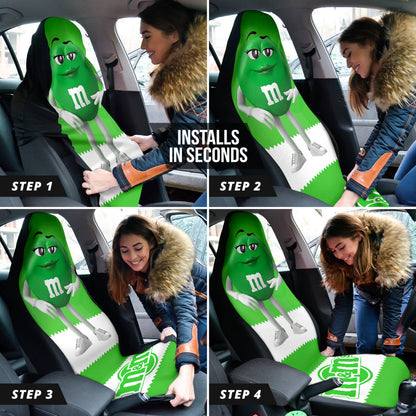 M&M Green Chocolate Fantasy Car Seat Covers Car Accessories Ci220517-09