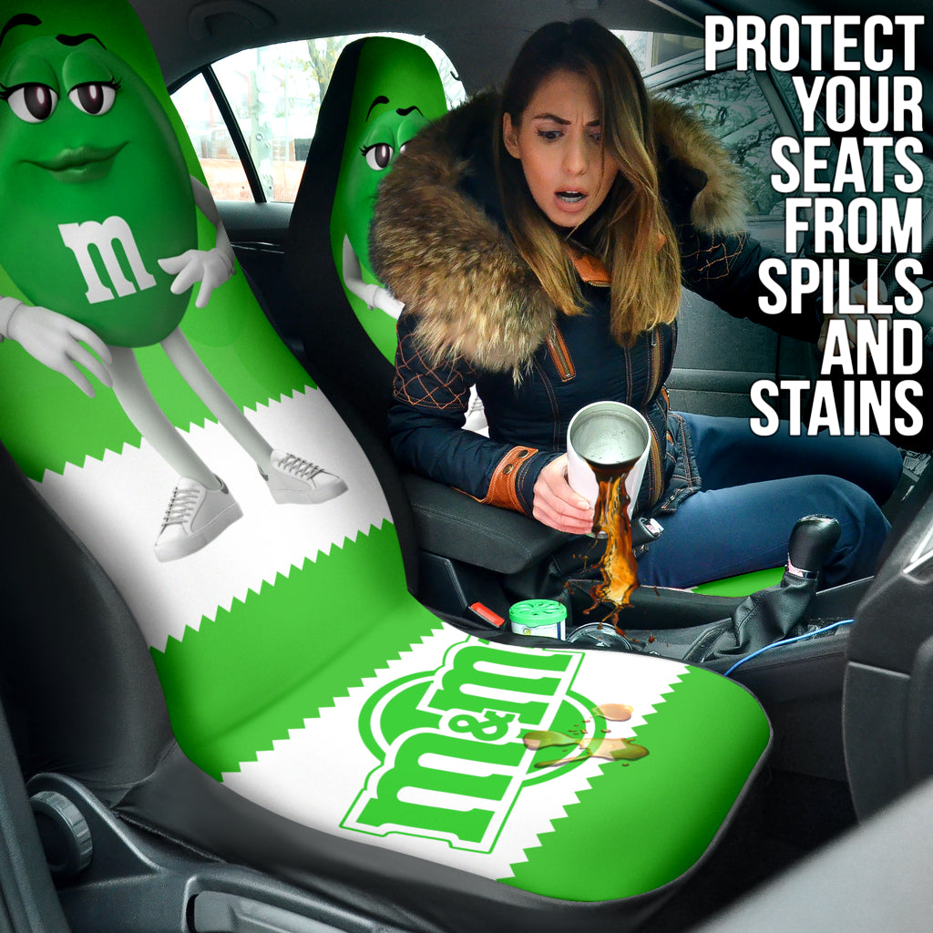 M&M Green Chocolate Fantasy Car Seat Covers Car Accessories Ci220517-09