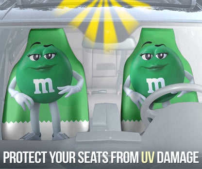 M&M Green Chocolate Fantasy Car Seat Covers Car Accessories Ci220517-09