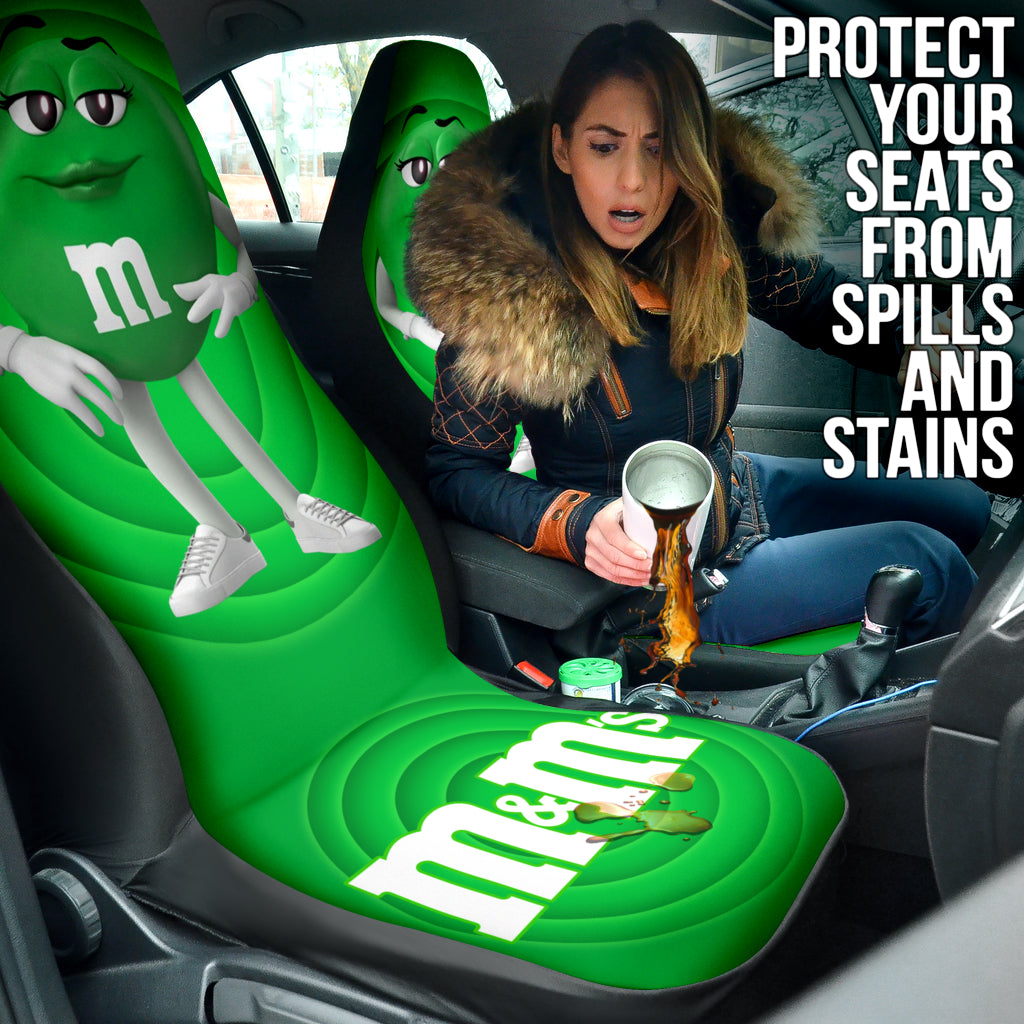 M&M Green Chocolate Fantasy Car Seat Covers Car Accessories Ci220517-03