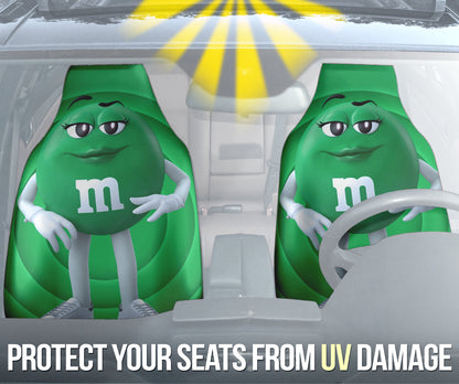M&M Green Chocolate Fantasy Car Seat Covers Car Accessories Ci220517-03