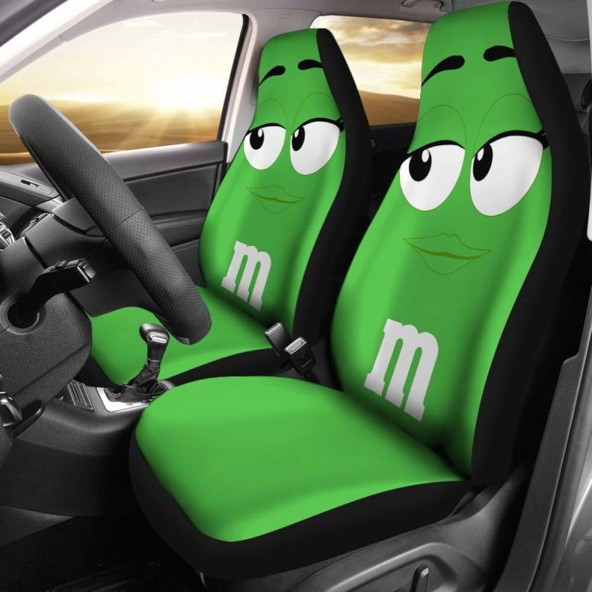 M&M Green Chocolate Seat Covers 101719 Universal Fit