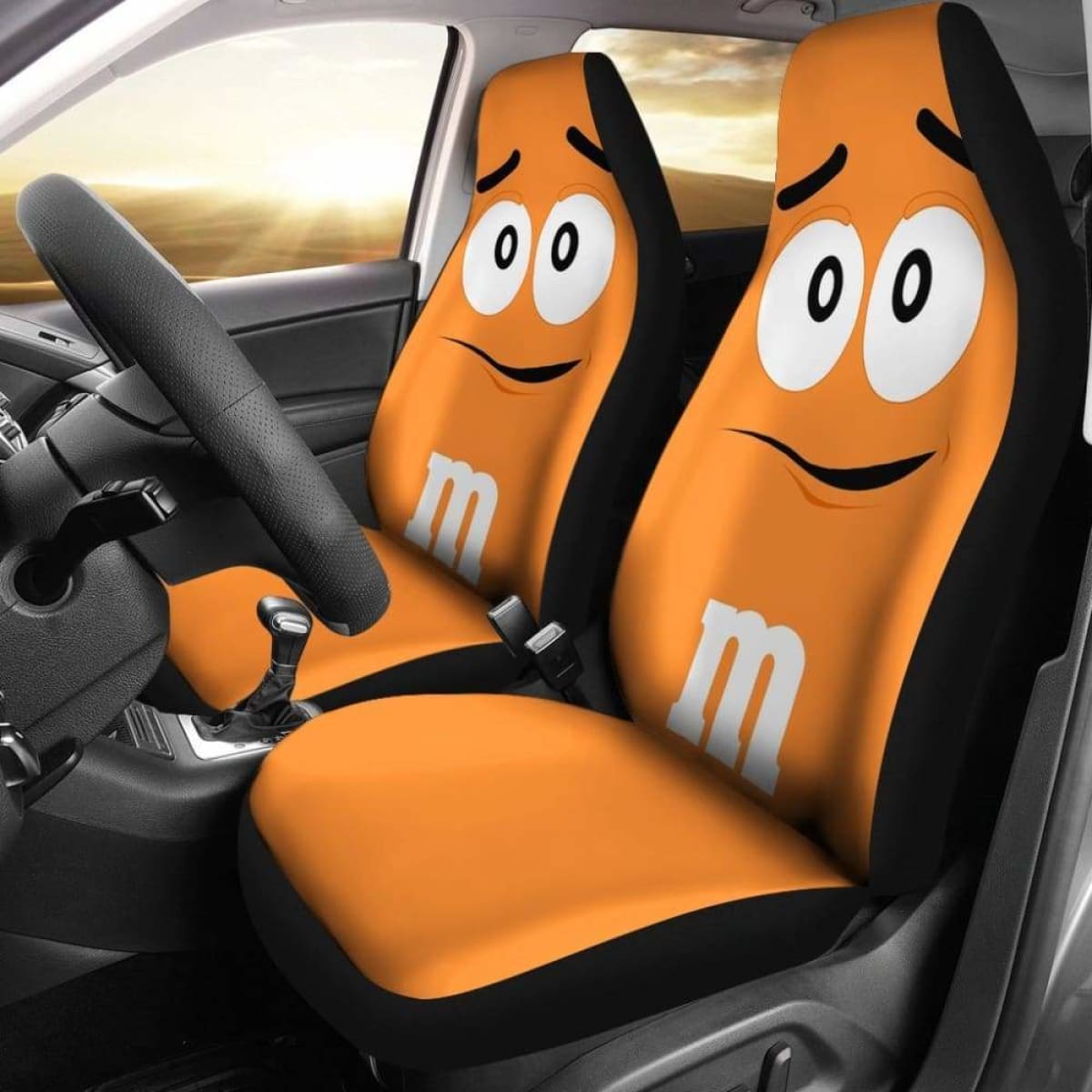 M&M Orange Chocolate Seat Covers 101719 Universal Fit