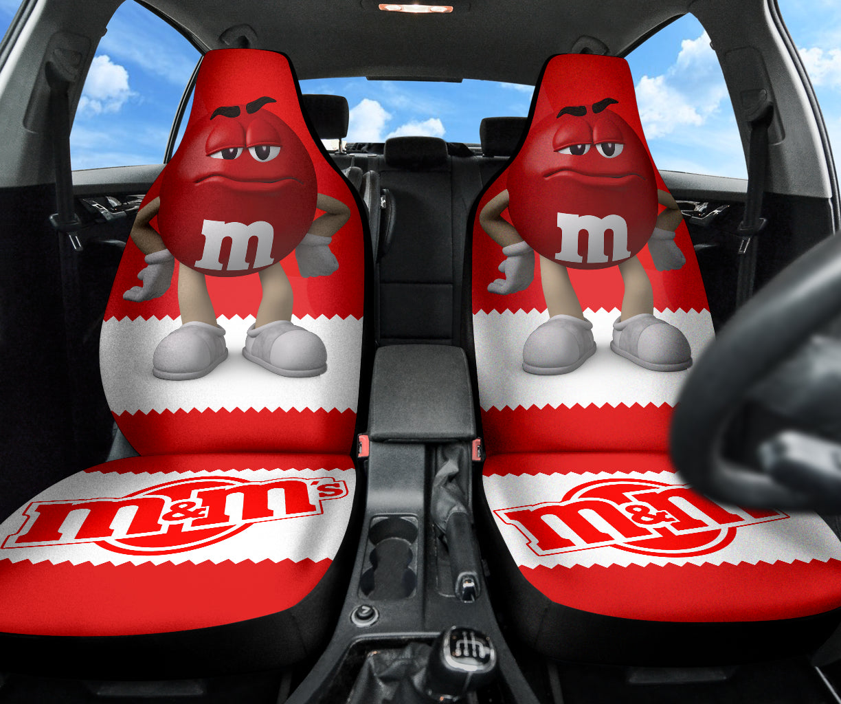 M&M Red Chocolate Fantasy Car Seat Covers Car Accessories Ci220517-08