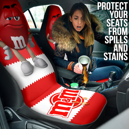 M&M Red Chocolate Fantasy Car Seat Covers Car Accessories Ci220517-08
