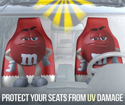 M&M Red Chocolate Fantasy Car Seat Covers Car Accessories Ci220517-08