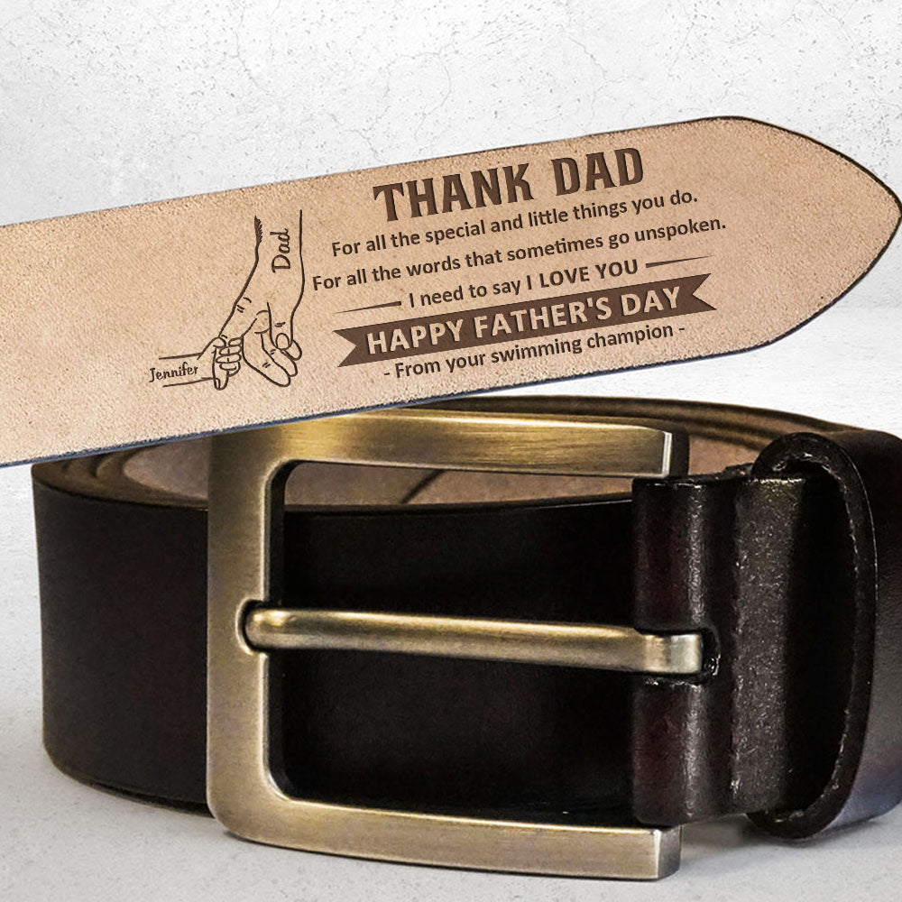 I Need To Say I Love You - Personalized Engraved Leather Belt