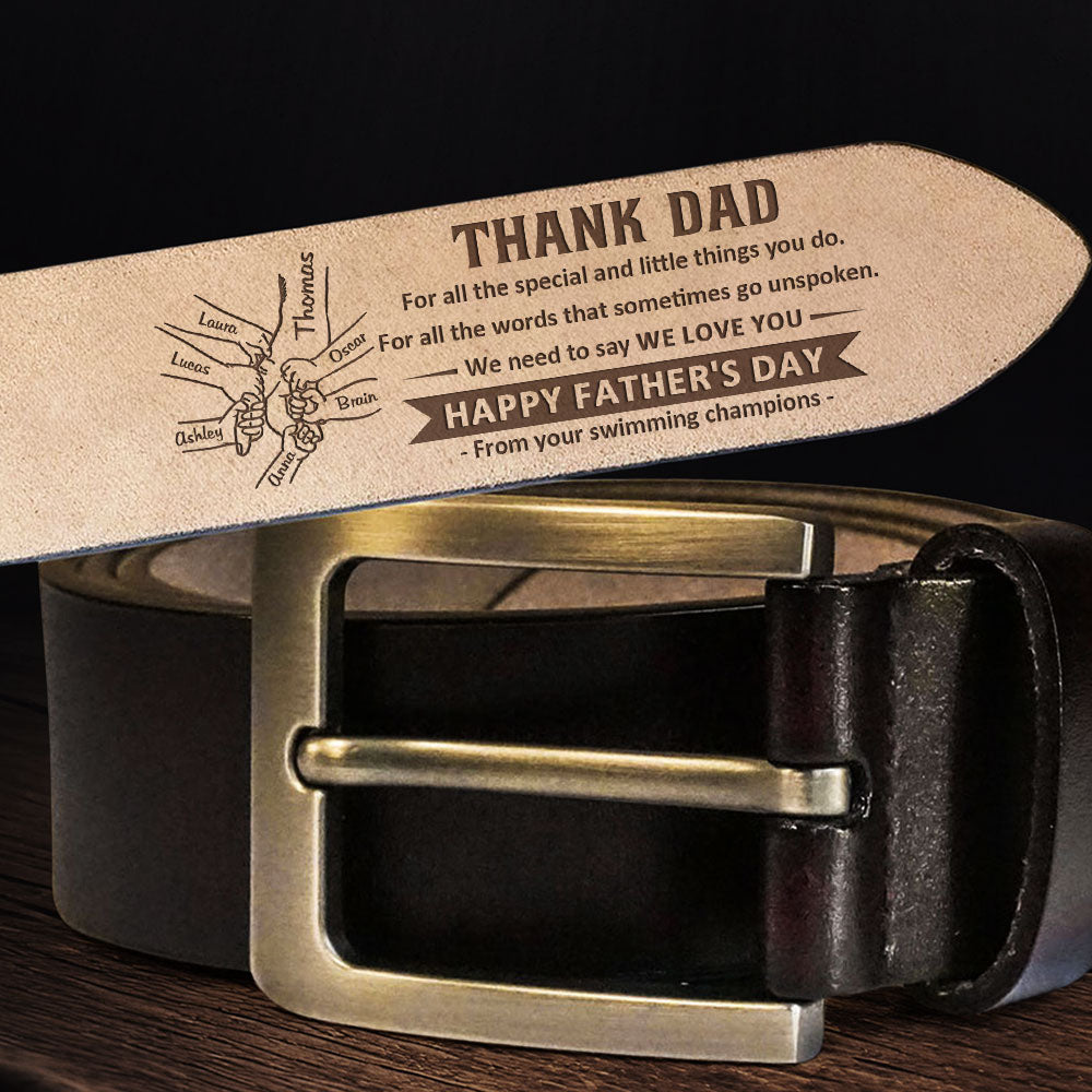 I Need To Say I Love You - Personalized Engraved Leather Belt