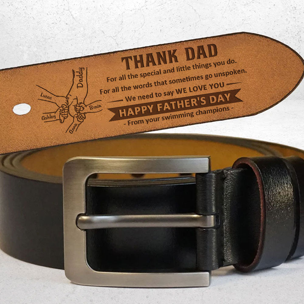 I Need To Say I Love You - Personalized Engraved Leather Belt