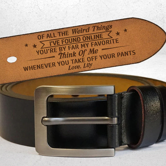 My Favorite - Personalized Engraved Leather Belt