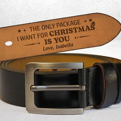 The Only Package - Personalized Engraved Leather Belt