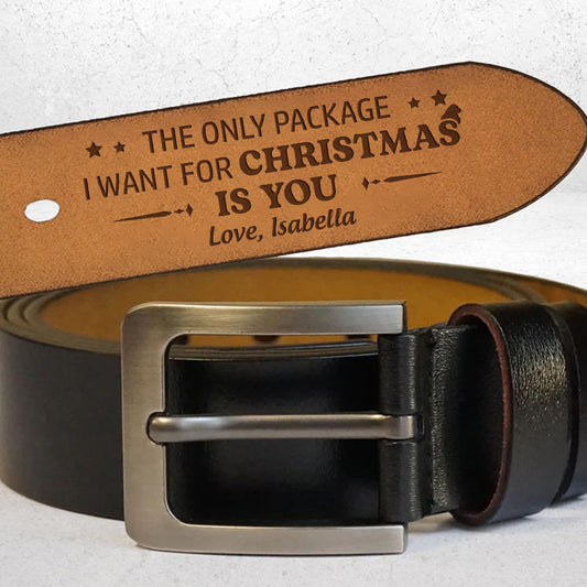 The Only Package - Personalized Engraved Leather Belt