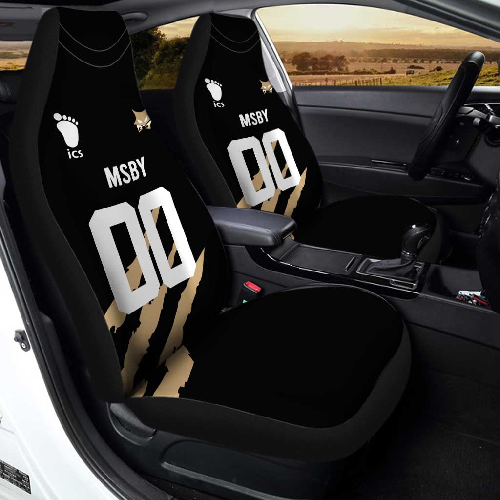 MSBY Black Jackal Car Seat Covers Personalized Haikyuu Anime Car Accessories