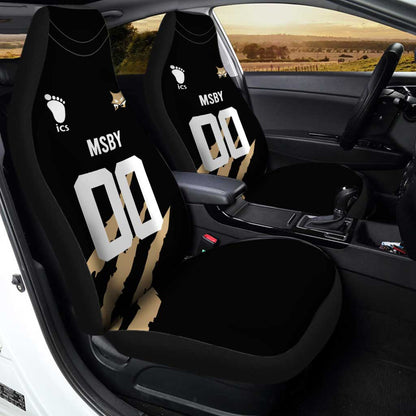 MSBY Black Jackal Car Seat Covers Personalized Haikyuu Anime Car Accessories