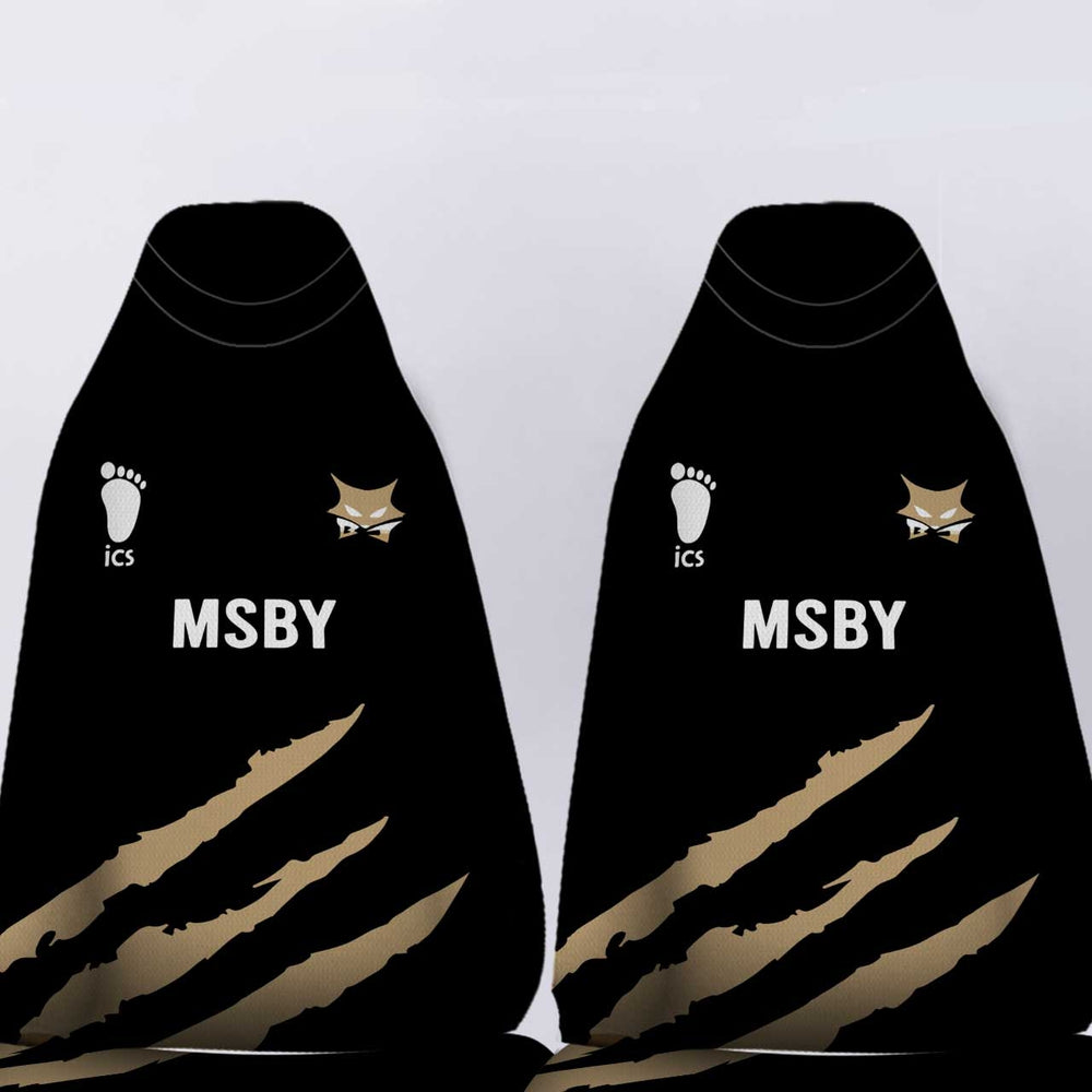 MSBY Black Jackal Car Seat Covers Personalized Haikyuu Anime Car Accessories