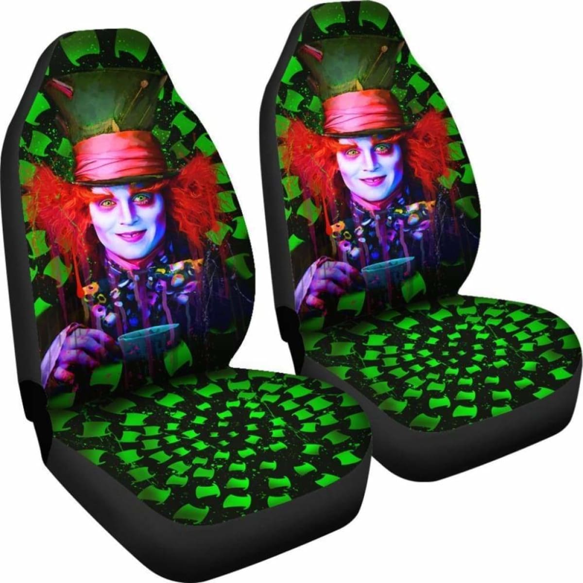 Mad Hatter Car Seat Covers Alice In Wonderland Movie Fan Gift Universal Fit 051012