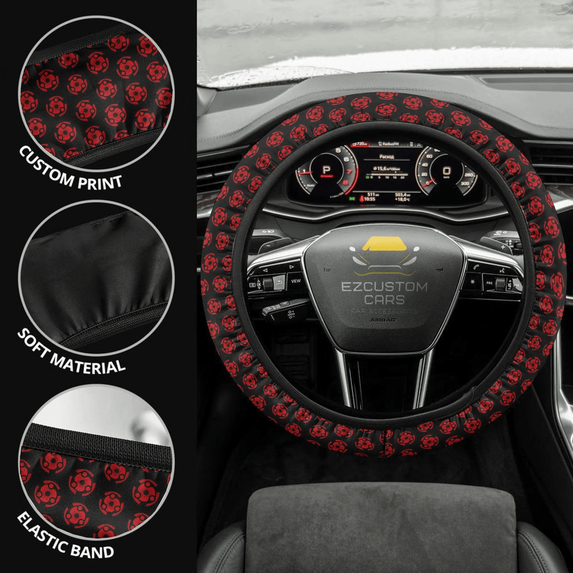 Madara Eyes Anime Steering Wheel Cover Naruto