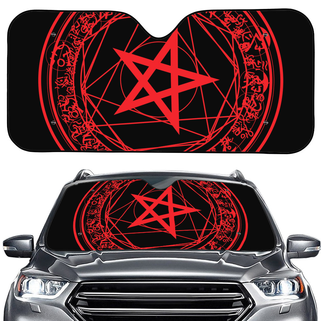 Magic Pentagram Symbol Print Car Windshield Sun Shade