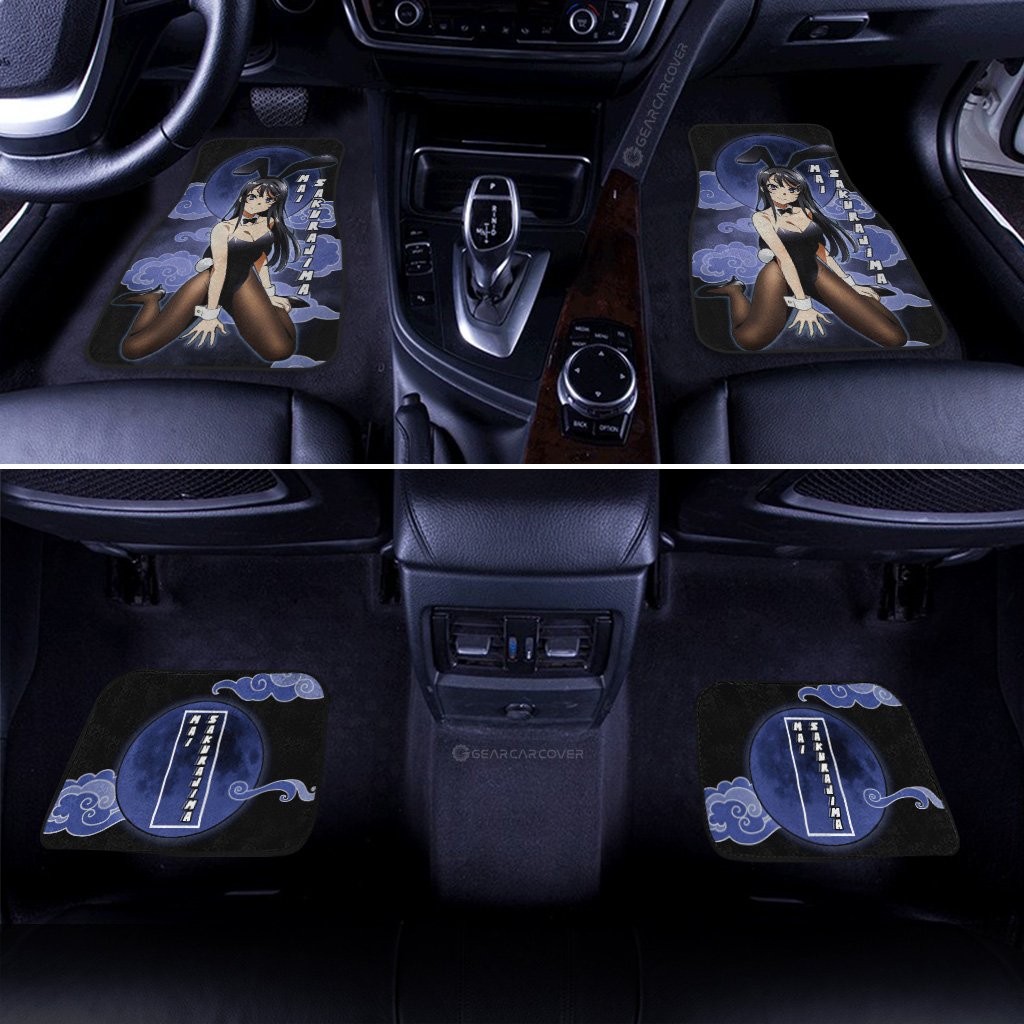 Mai Sakurajima Car Floor Mats Custom Bunny Girl Senpai Car Accessories For Fans