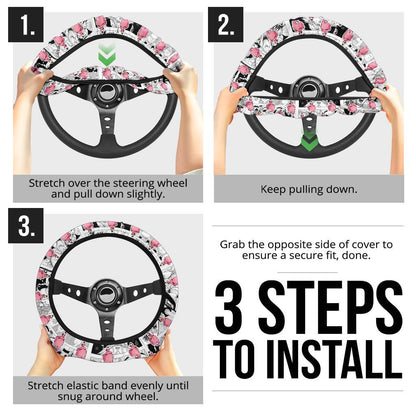 Majin Buu Anime Custom Car Steering Wheel Cover