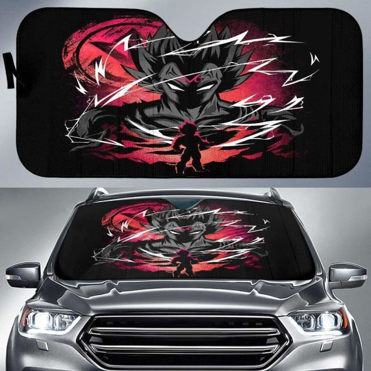 Majin Vegeta Car Auto Sun Shades Universal Fit 051312