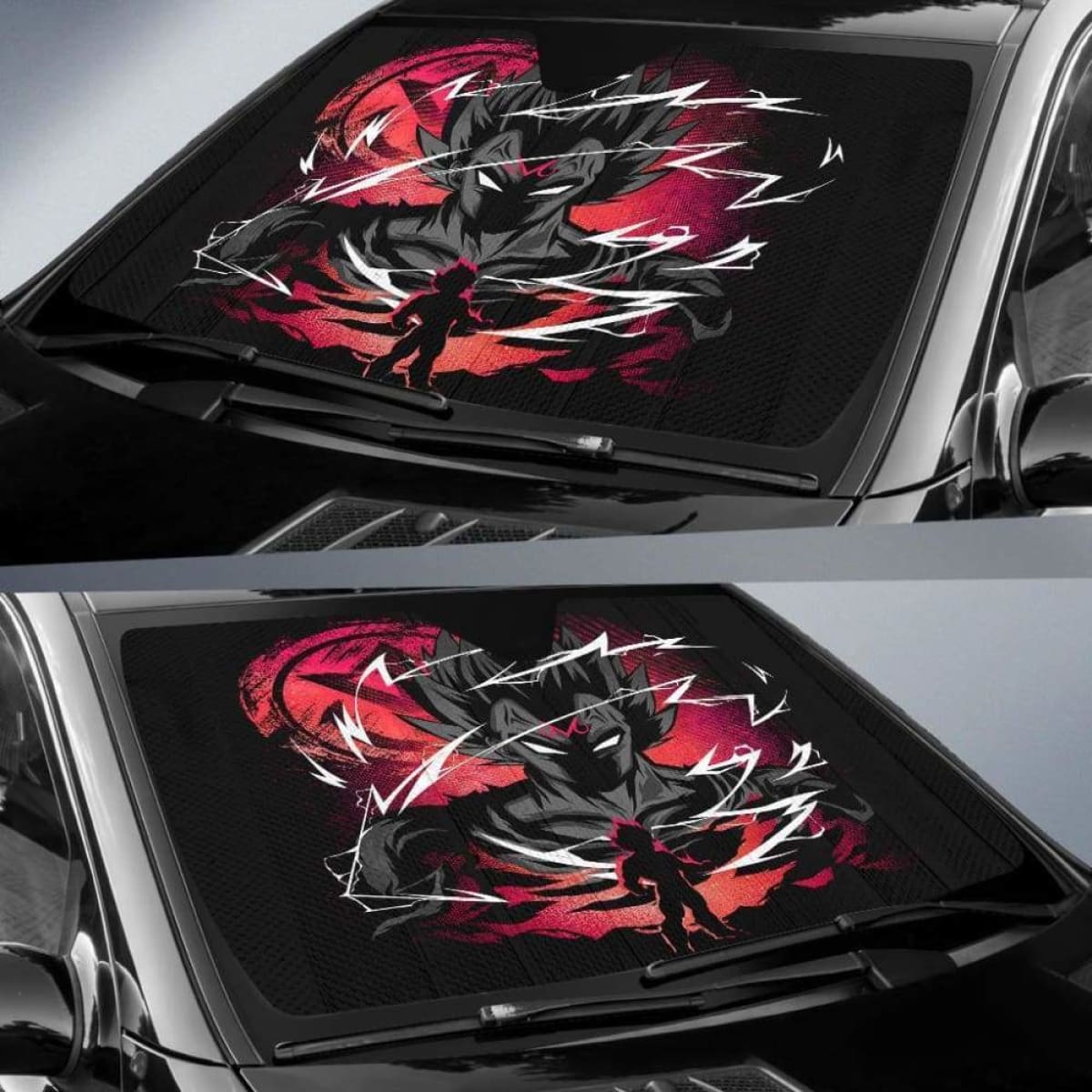 Majin Vegeta Car Auto Sun Shades Universal Fit 051312