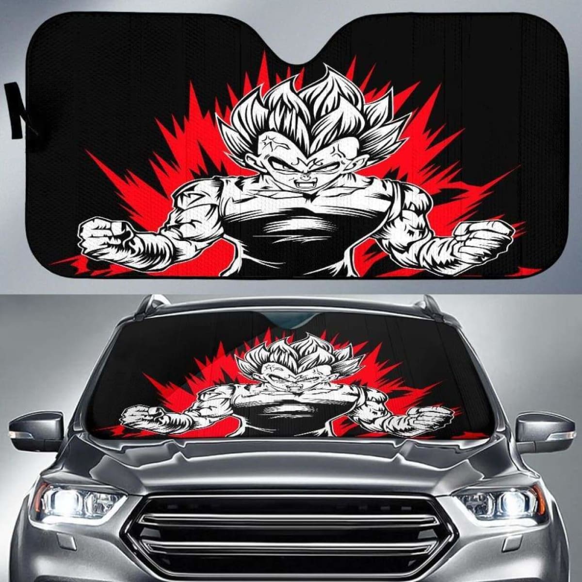 Majin Vegeta Car Sun Shades 918b Universal Fit