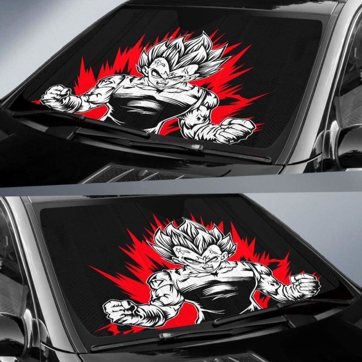 Majin Vegeta Car Sun Shades 918b Universal Fit