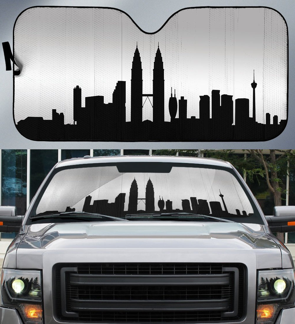 Malaysia Kuala Lumpur Skyline Car Sunshade Custom Car Accessories