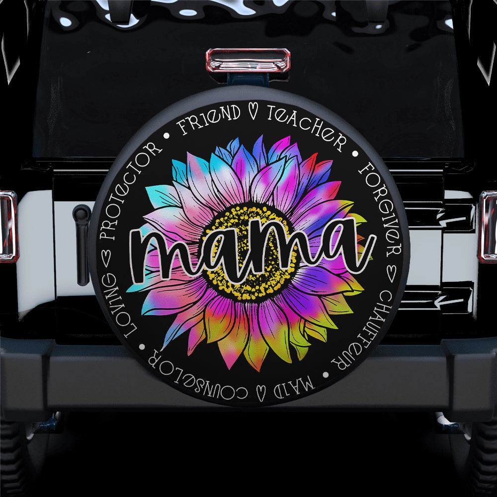 Mama Sunflower Car Spare Tire Cover