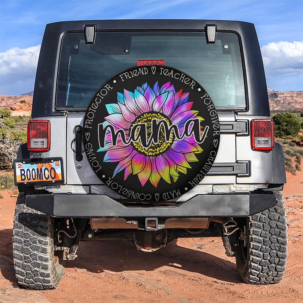 Mama Sunflower Car Spare Tire Cover