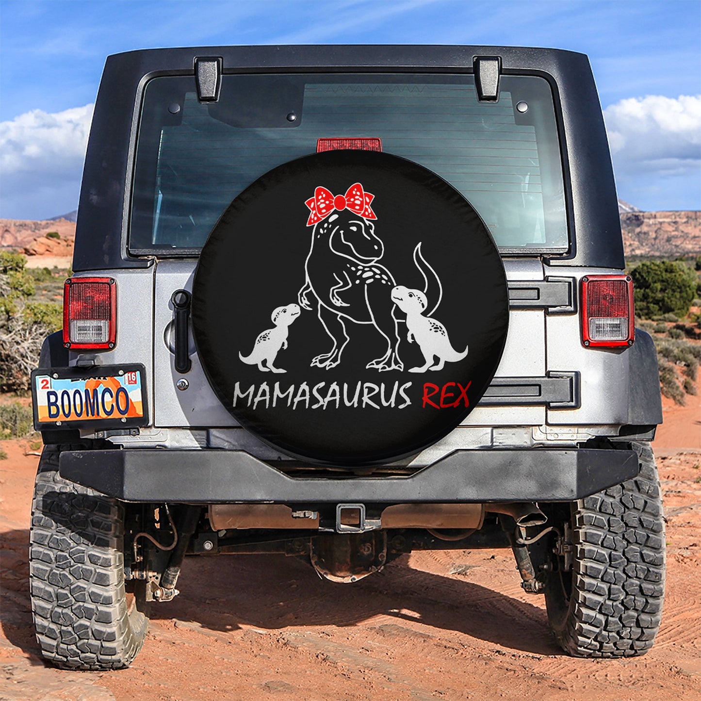 Mamasaurus Rex Dinosaur Car Spare Tire Cover