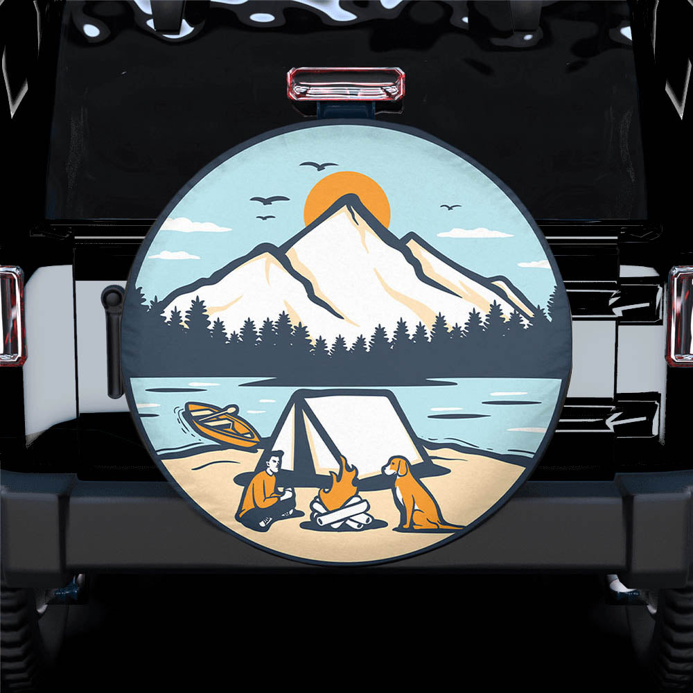 Man & Dog Summer Camp Spare Tire Cover