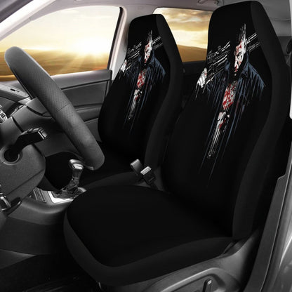 Man Holding Rifle Marvel Seat Covers Amazing Best Gift Ideas Universal Fit 090505