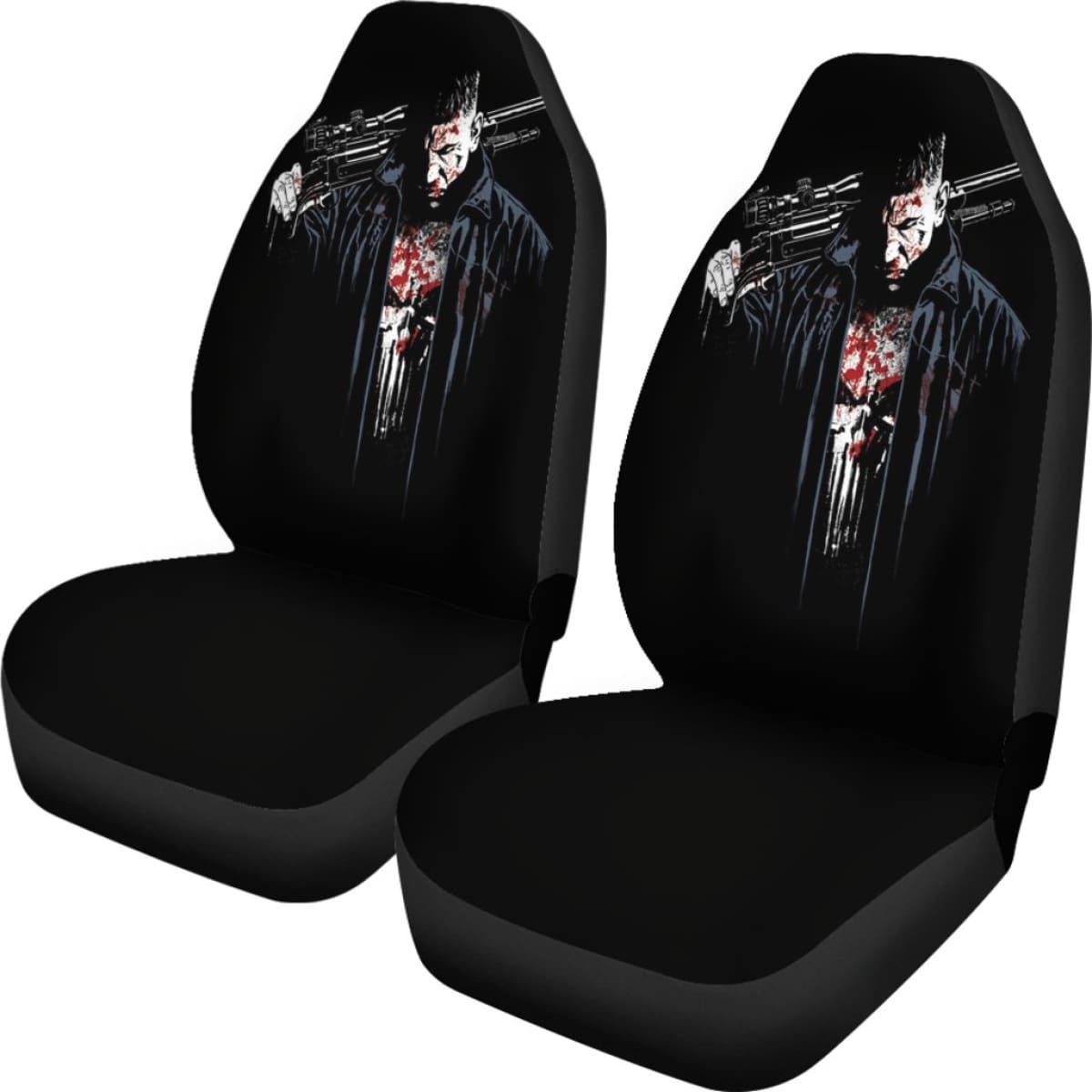 Man Holding Rifle Marvel Seat Covers Amazing Best Gift Ideas Universal Fit 090505