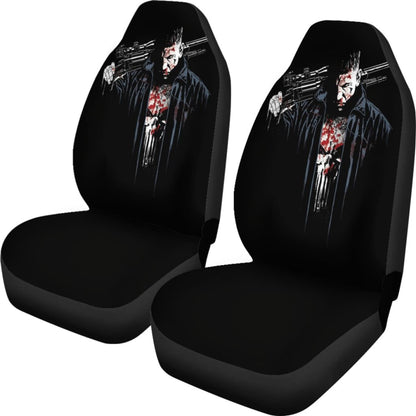 Man Holding Rifle Marvel Seat Covers Amazing Best Gift Ideas Universal Fit 090505