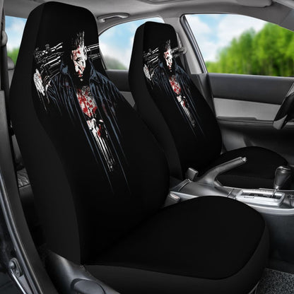 Man Holding Rifle Marvel Seat Covers Amazing Best Gift Ideas Universal Fit 090505
