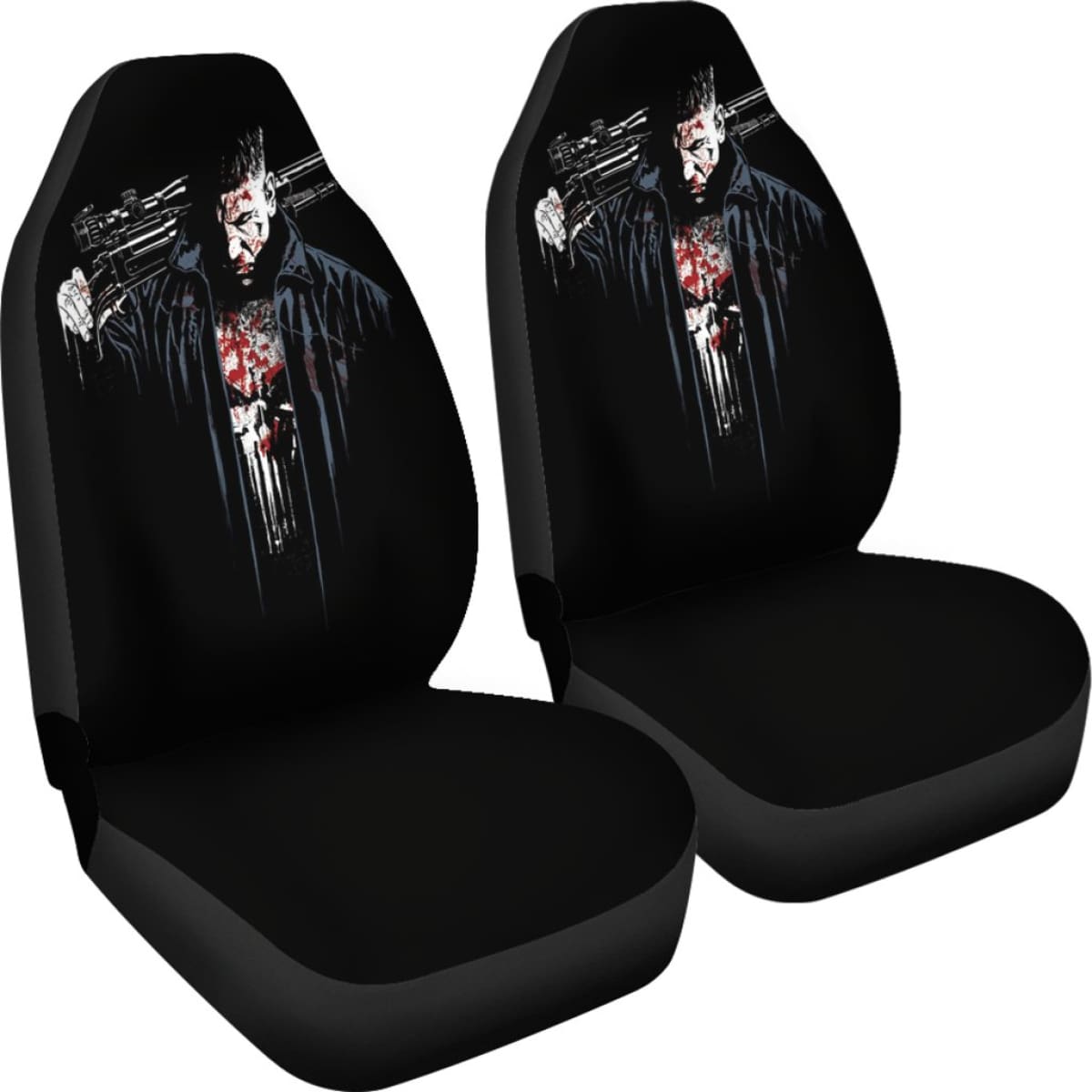Man Holding Rifle Marvel Seat Covers Amazing Best Gift Ideas Universal Fit 090505