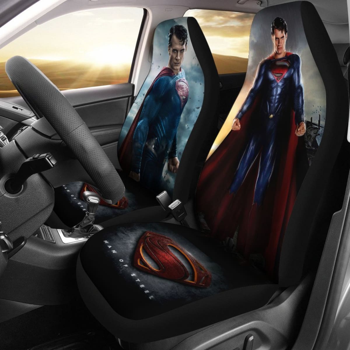 Man Of Steel Dc Comics Superman Car Seat Covers Lt04 Universal Fit 225721