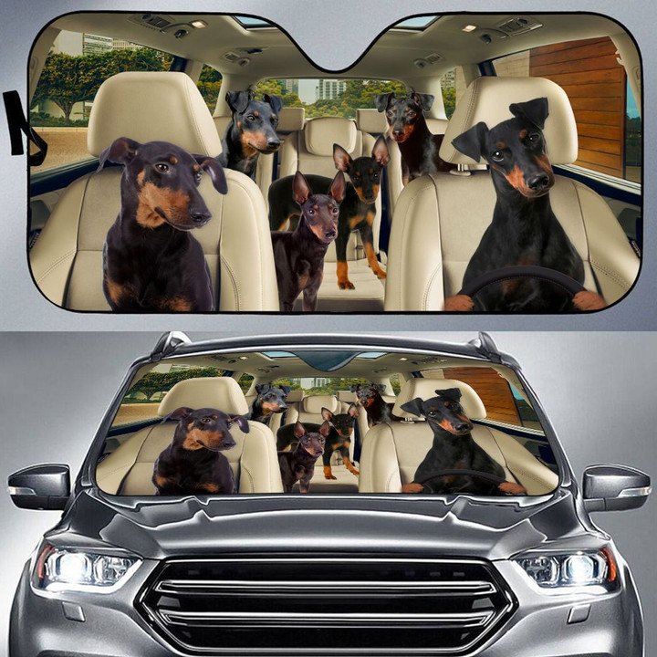 Manchester Terrier Car All Over Printed 3D Sun Shade