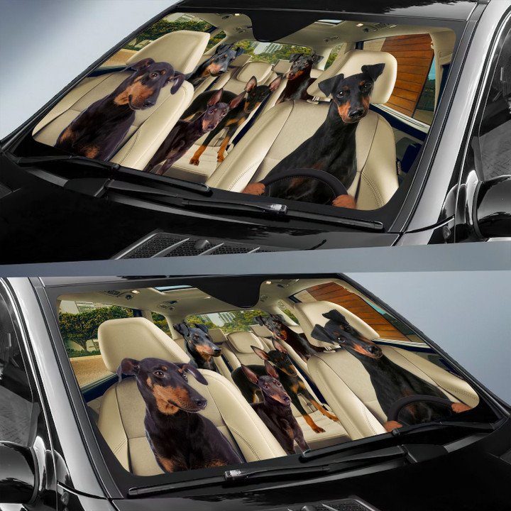 Manchester Terrier Car All Over Printed 3D Sun Shade