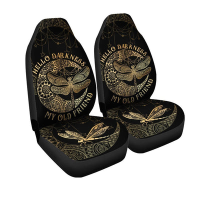 Mandala Dragonfly Car Seat Covers Custom Hello Darkness Car Accessories