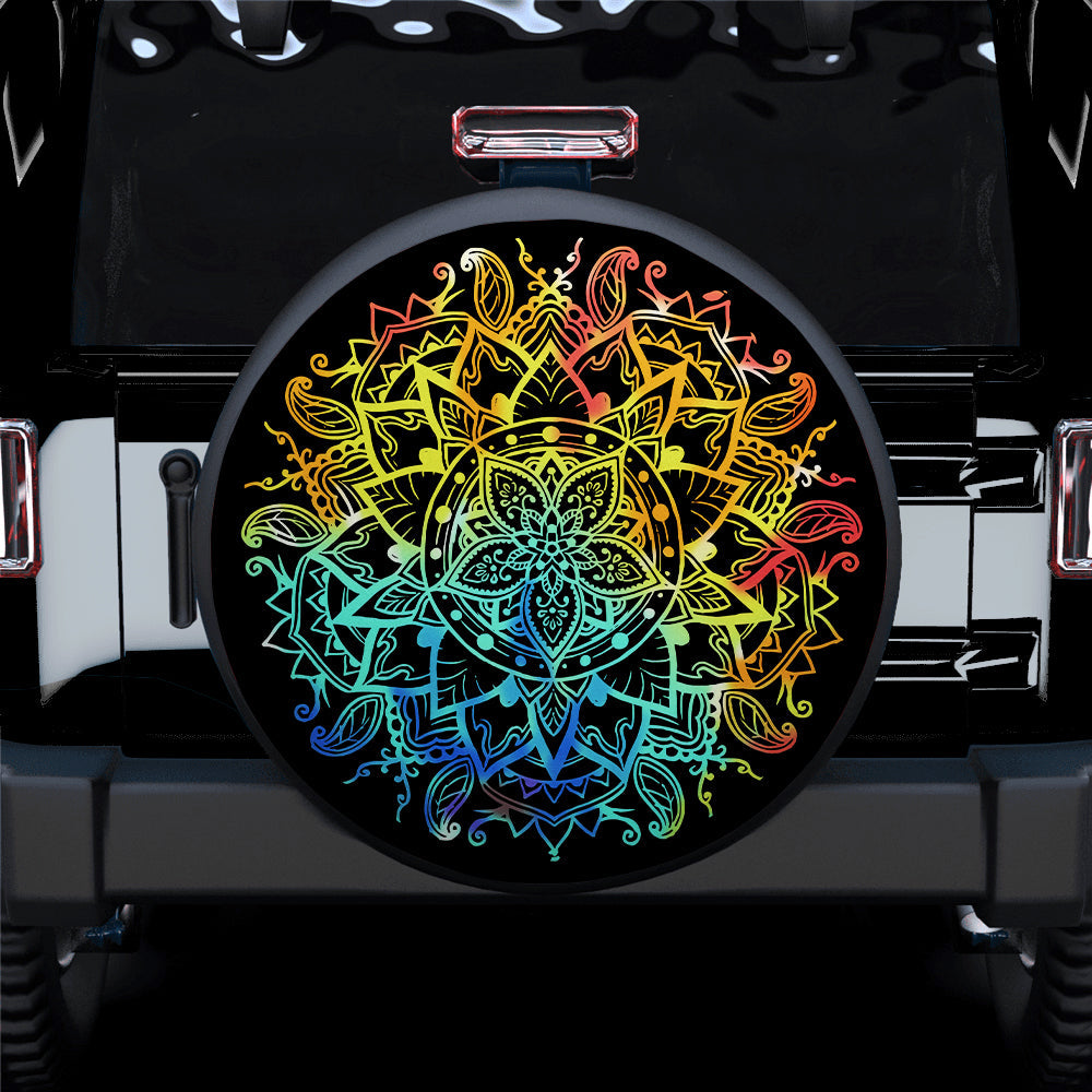 Mandala Flower Jeep Car Spare Tire Cover