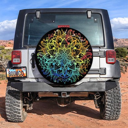 Mandala Flower Jeep Car Spare Tire Cover