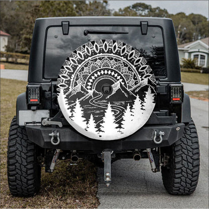 Mandala Mountain Holiday Car Spare Tire Cover