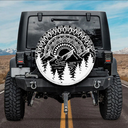 Mandala Mountain Holiday Car Spare Tire Cover