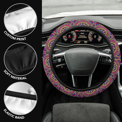 Mandala Steering Wheel Covers Custom Mandala Coloring Car Accessories