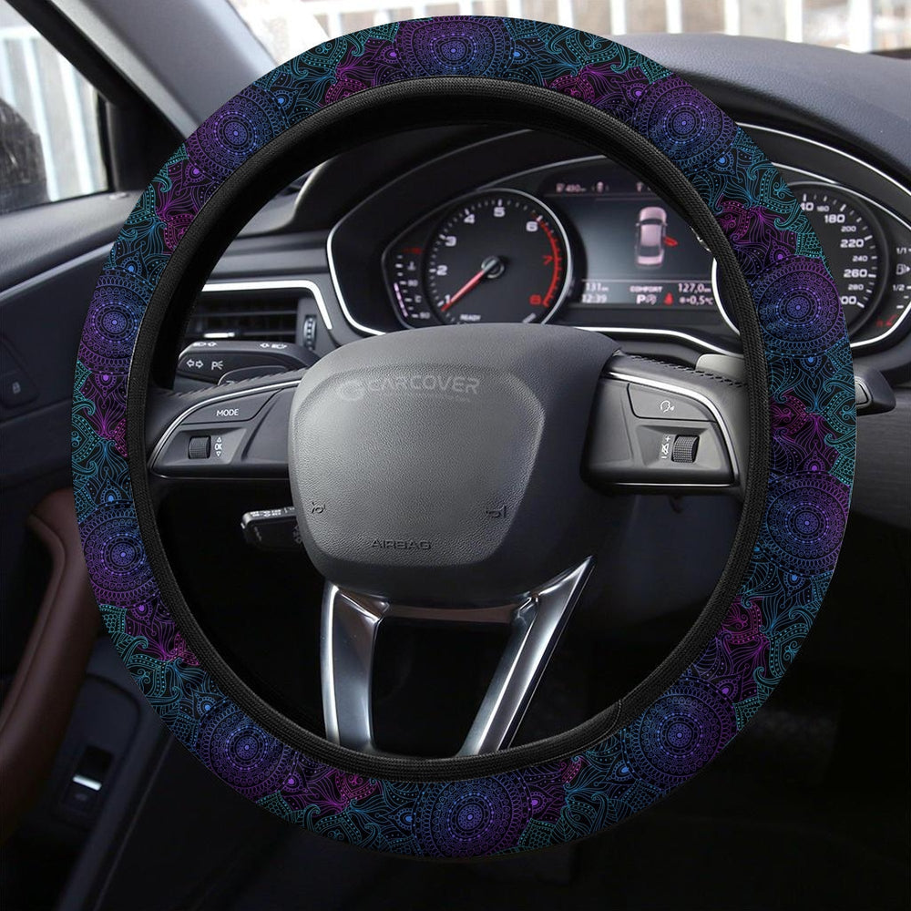 Mandala Steering Wheel Covers Custom Mandala Flower Car Accessories